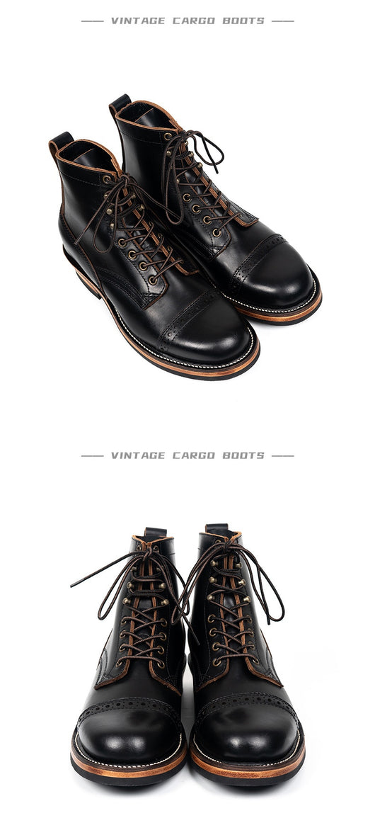 Botas de Cuero Genuino para Hombre - Estilo Trabajo Otoño Invierno - Image 20