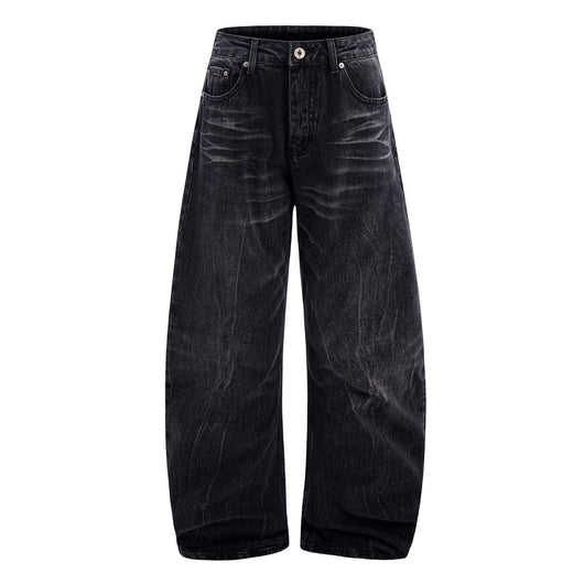 Jeans Vintage Desgastado con Efecto Rayo Americano - Image 6