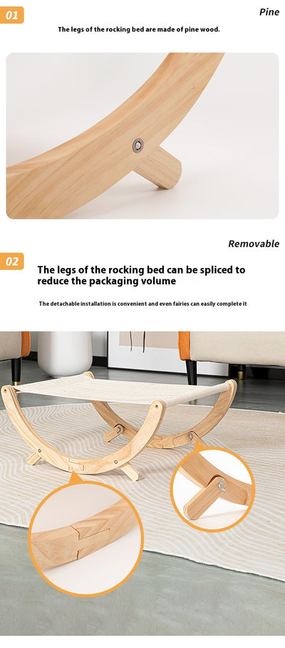 Cama Hamaca Plegable para Gatos - Nido de Madera Maciza - Image 11
