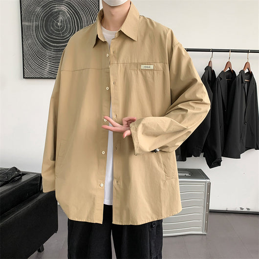 Camisa Manga Larga Retro Versátil para Hombre - Image 3