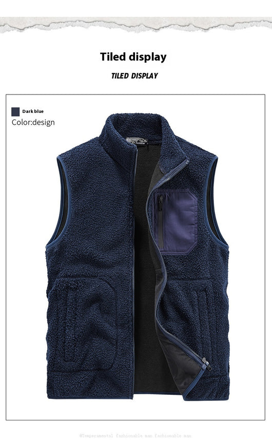 Chaleco de Terciopelo Teddy Liso para Hombre - Image 20