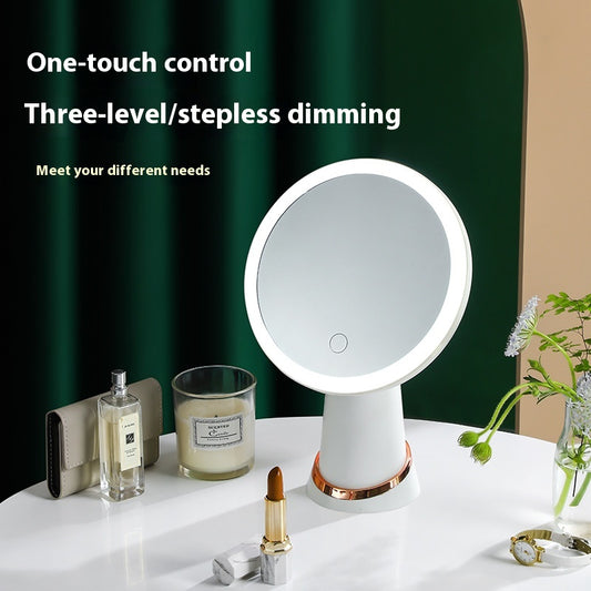 Espejo de Maquillaje LED de Escritorio con Iluminación Integrada