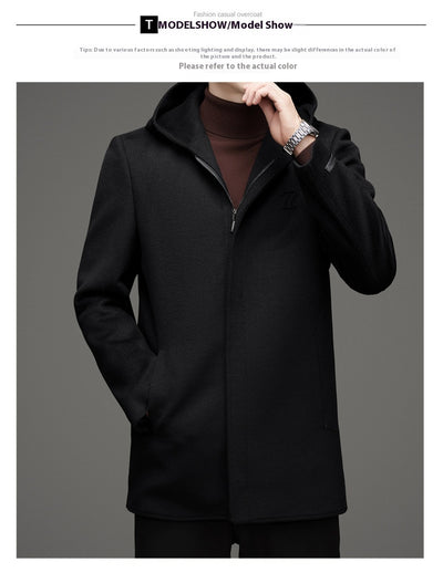 Abrigo de Lana Reversible con Capucha para Hombre - Invierno Premium - Image 22