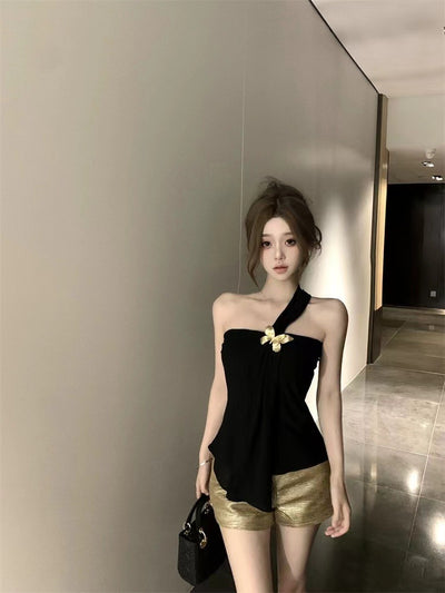 Top Tubo Ajustado para Mujer Verano Negro - Image 8