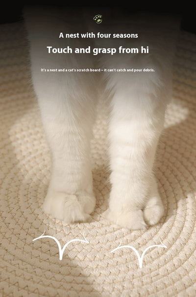 Cama Tejida para Gatos con Diseño Adorable de Hilo de Algodón - Image 17