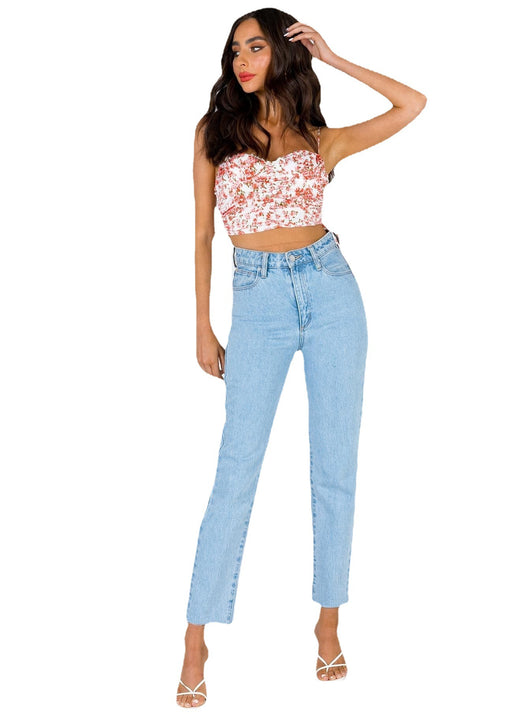 Blusa Estampada con Tirantes Cruzados y Detalle de Pecho - Image 4