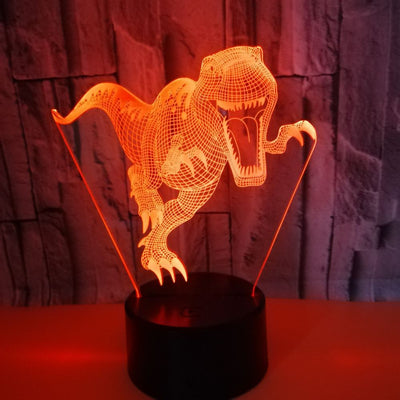 Lámpara 3D Dinosaurio Estéreo Visión Táctil Multicolor - Image 10