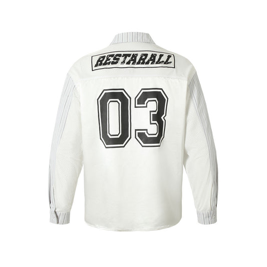 Camisa Manga Larga Hombre con Estampado de Letras Diseño Oversize - Image 2