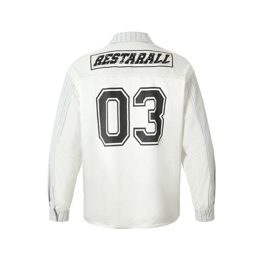Camisa Manga Larga Hombre con Estampado de Letras Diseño Oversize - Image 2