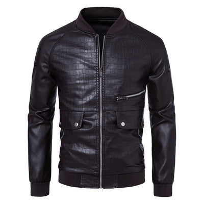 Chaqueta Casual Slim-Fit con Cuello de Pie y Bloques de Color para Hombre - Image 3