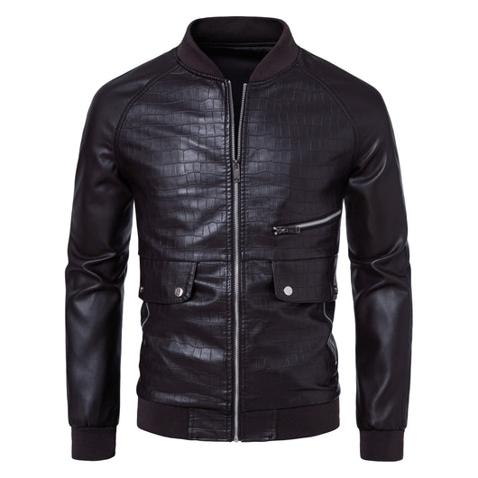 Chaqueta Casual Slim-Fit con Cuello de Pie y Bloques de Color para Hombre - Image 3
