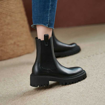 Botas Tubo Retro Slim Marrón Humo para Mujer - Image 2