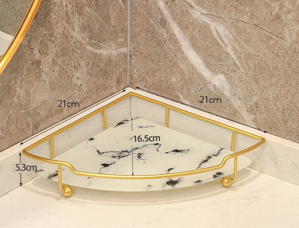 Repisa Triangular de Lujo para Baño - Organizador de Vanidad - Image 2