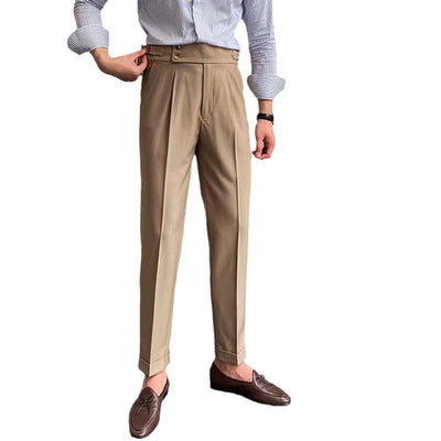 Pantalones Cropped Casuales de Corte Recto para Hombre - Image 5