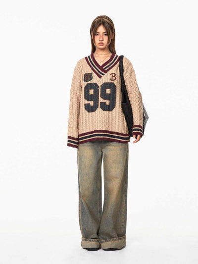 Suéter Jacquard Suelto Otoño Invierno Tejido Cómodo - Image 12