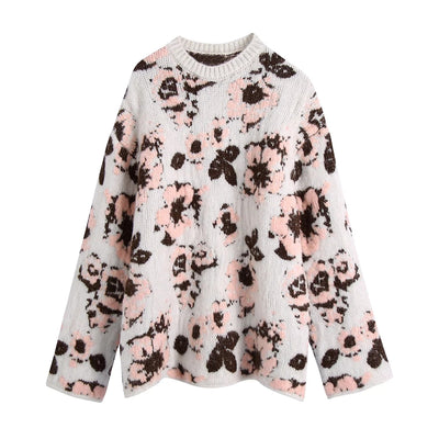Suéter Tejido Slim con Jacquard Floral para Mujer - Image 16