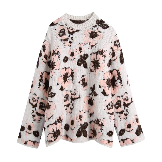 Suéter Tejido Slim con Jacquard Floral para Mujer - Image 16