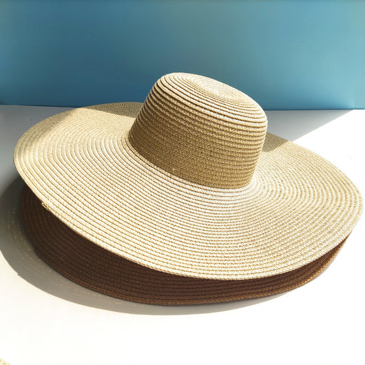 Sombrero de Paja con Ala Ancha 14CM Protección Solar para Playa - Image 2