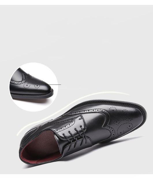 Zapatos de Cuero Tallado con Cordones y Suela Ancha Estilo Británico - Image 8