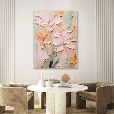Cuadro Abstracto Flores Óleo Texturizado 3D Decoración Moderna para Hogar - Image 12