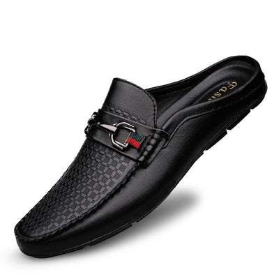 Pantuflas Hombre Cuero Casual - Mocasines Cómodos Sin Cordones - Image 30