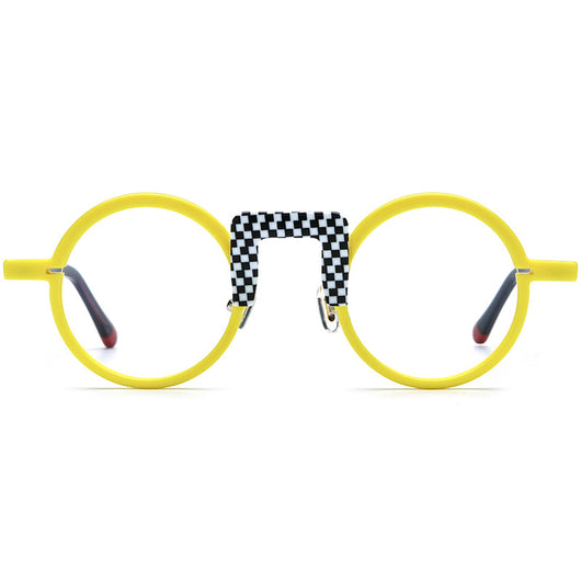 Gafas Redondas Unisex con Marco Mixto Multicolor - Image 4
