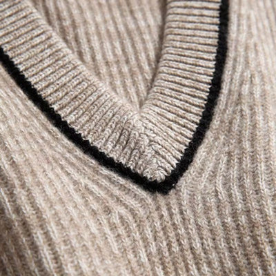 Chaleco de Lana Tejido Suelto Cuello en V - Diseño Versátil y Cómodo - Image 13
