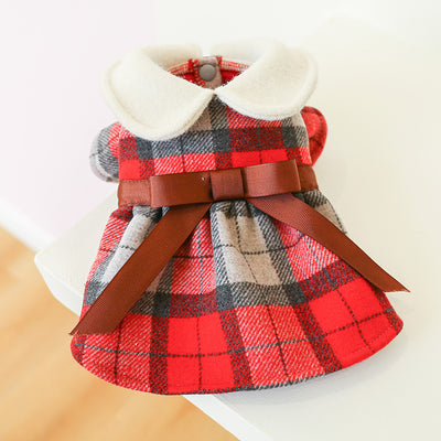 Conjunto de Muñecas Princesa Estudiante con Cuello Tartán Cálido - Image 9