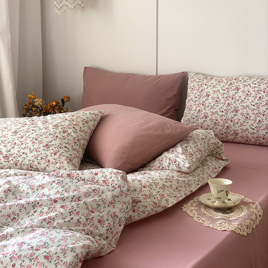 Juego de Sábanas de Algodón Retro 4 Piezas con Funda Nórdica - Image 15