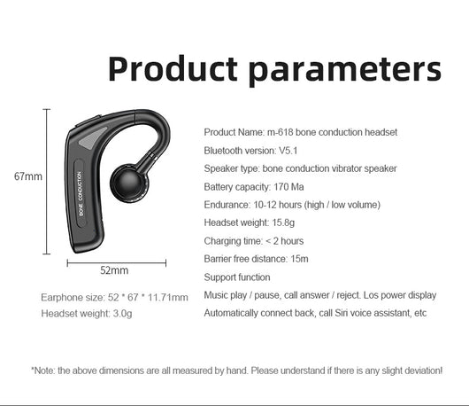 Auriculares Bluetooth de Conducción Ósea - Diseño Ergonómico sin Inserción - Image 6