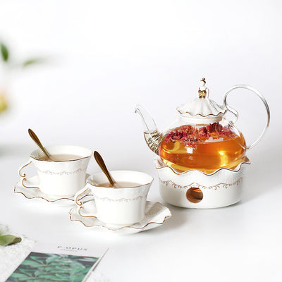 Juego de Té de la Tarde Porcelana Británica con Flores - Image 7