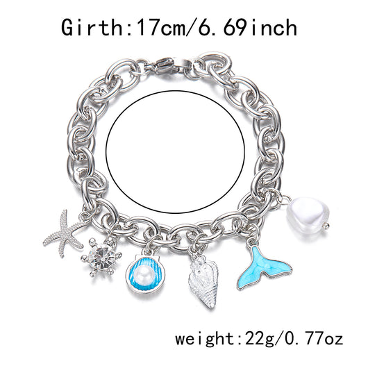 Collar y Pulsera de Perlas con Colgantes de Concha y Estrella de Mar - Image 9