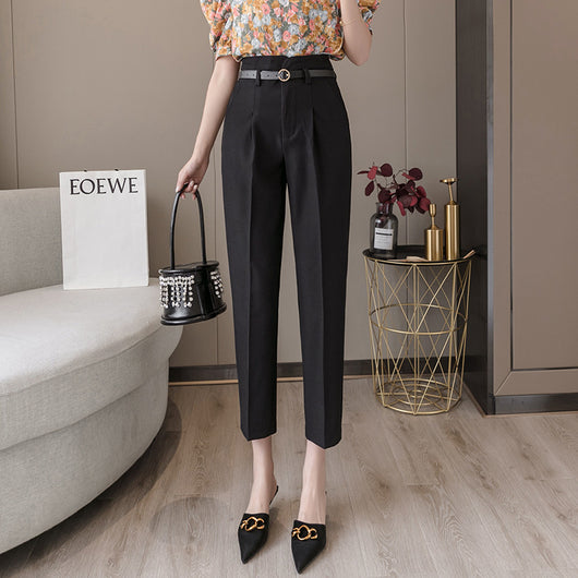 Pantalones Cropped Sueltos de Cintura Alta para Mujer - Image 9