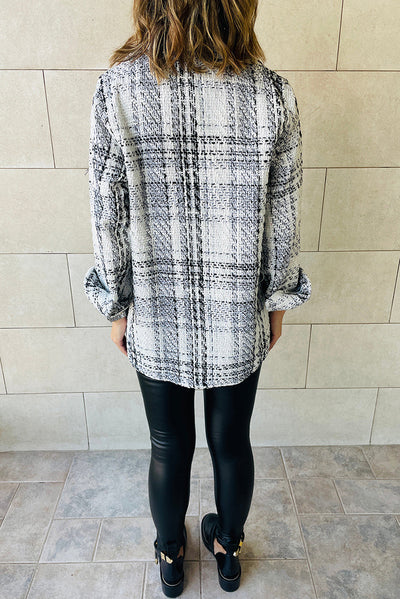 Camisa a Cuadros con Bolsillo Frontal - Image 7