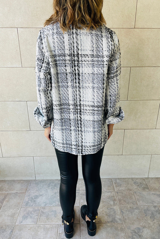 Camisa a Cuadros con Bolsillo Frontal - Image 7