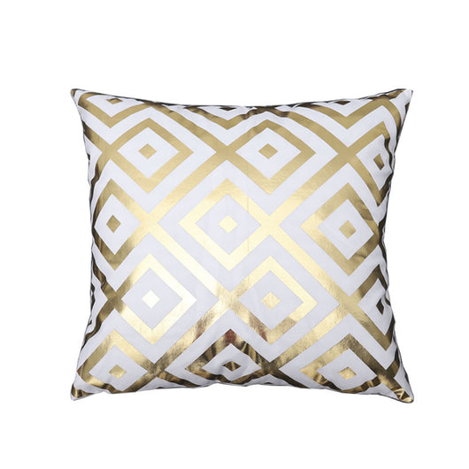 Funda de Almohada Piña Dorada Geométrica - Diseño Minimalista Moderno - Image 5