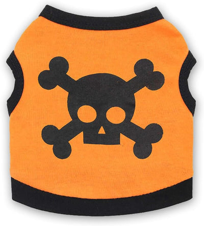 Chaleco Halloween para Perros y Gatos - Diseño Calavera con Bloques de Color