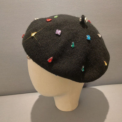 Boina Diamante Negra - Gorro Pintor Versátil y Cálido - Image 13