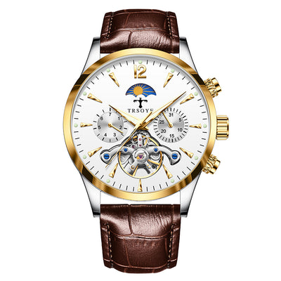 Reloj Mecánico Tourbillon Hueco Luminoso Resistente al Agua para Hombre - Image 11