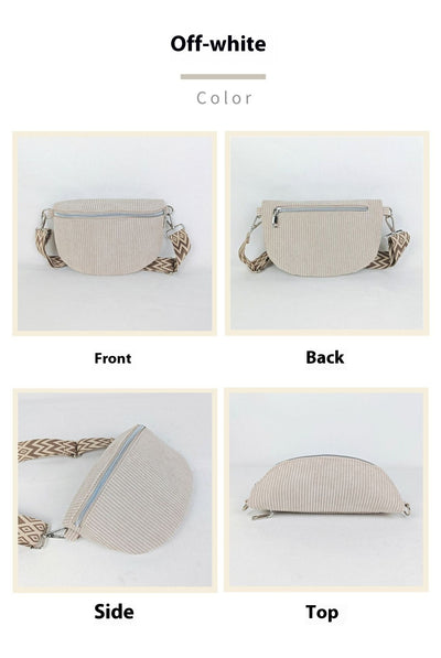 Bolso de Hombro Corduroy de Gran Capacidad para Mujer - Image 16