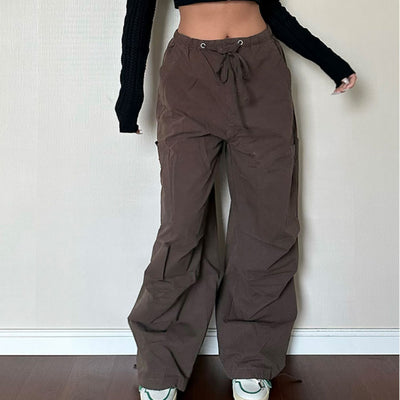 Pantalones Cargo Mujer Bolsillos Sueltos Corte Recto - Image 11