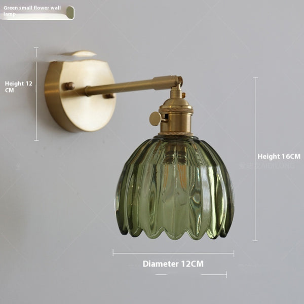 Lámpara de Techo Vintage Cobre y Ámbar con Flor - Diseño Minimalista para Dormitorio - Image 9