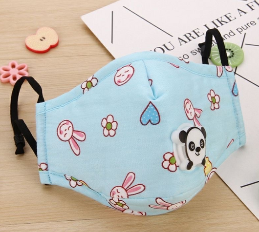 Mascarilla Infantil de Algodón con Válvula PM2.5 para Primavera y Otoño - Image 18