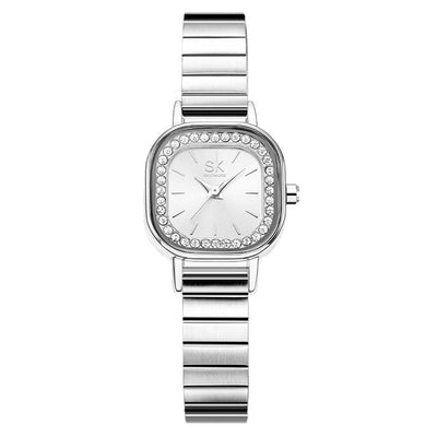 Reloj Cuadrado para Mujer con Malla Metálica y Cristales - Image 6
