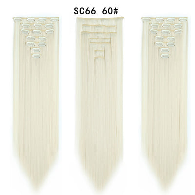 Set de Extensiones de Cabello con 16 Clips - Peluca de Fibra Sintética Premium - Image 24