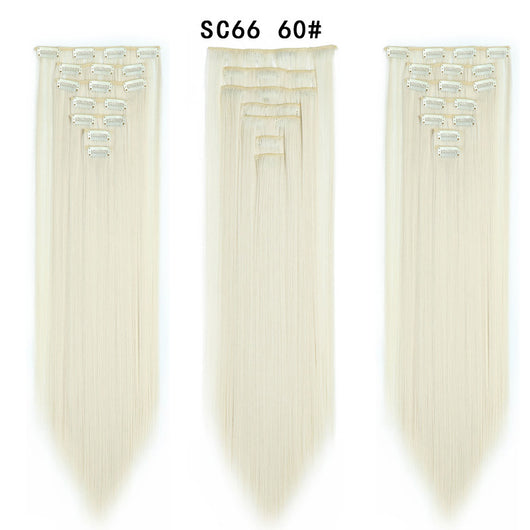 Set de Extensiones de Cabello con 16 Clips - Peluca de Fibra Sintética Premium - Image 24