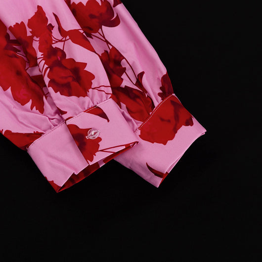 Conjunto Ejecutivo: Camisa Estampada con Falda de Cintura Alta y Abertura Lateral - Image 19