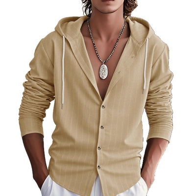 Cardigan Slim Fit con Capucha para Hombre - Casual y Versátil - Image 25