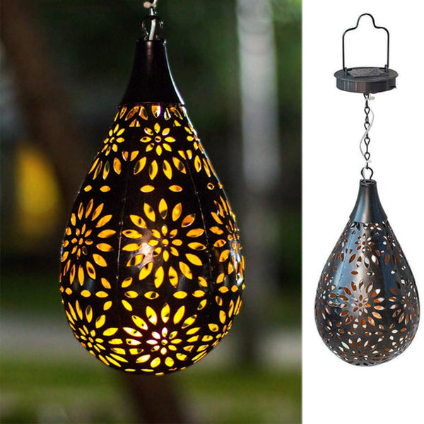 Lámpara Solar LED Colgante para Jardín - Linterna Inteligente Impermeable con Sensor de Movimiento