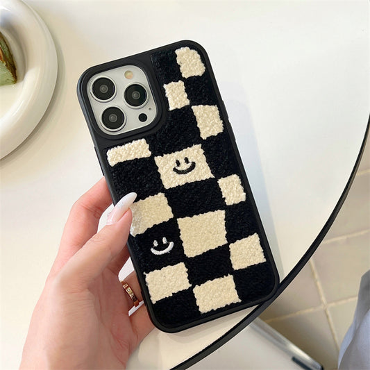 Funda para Teléfono Patrón Ajedrez Blanco y Negro